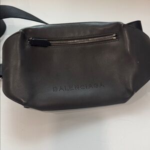Balenciaga Black and Gray Belt Bag